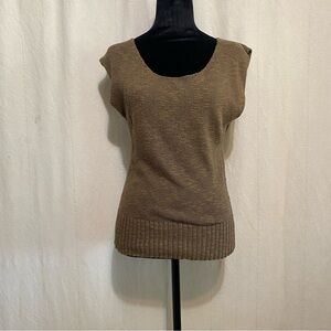 Rubbish Brown Knit Sleeveless Top